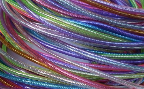 LOTS DE 24 FILS SCOUBIDOUS EFFET METAL