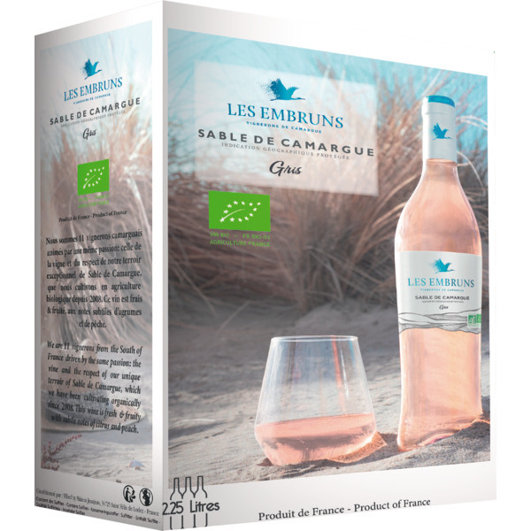 IGP SABLE DE CAMARGUE ROSÉ
3186128045462 LES EMBRUNS BIO IGP SABLE DE CAMARGUE ROSÉ
3186128045462 LES EMBRUNS BIO