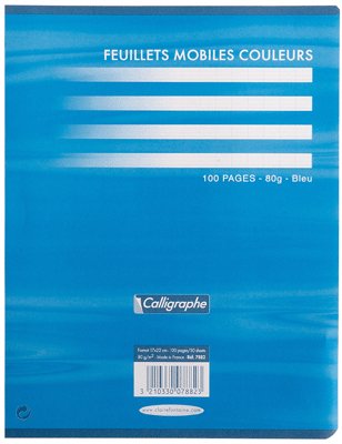 17 x 22 cm seyes papier bleu 