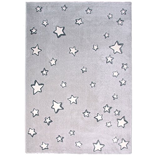 Nattiot-tapis enfant sweet dream gris étoiles b...