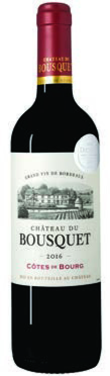  AOP(1) CÔTES DE BOURG CHÂTEAU DU BOUSQUET 2016 code EAN 3211209130109 