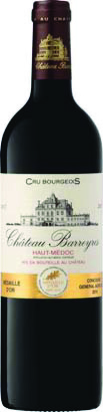  AOP (1) HAUT-MÉDOC CRU BOURGEOIS CHÂTEAU BARREYRES code EAN 3211209133452 