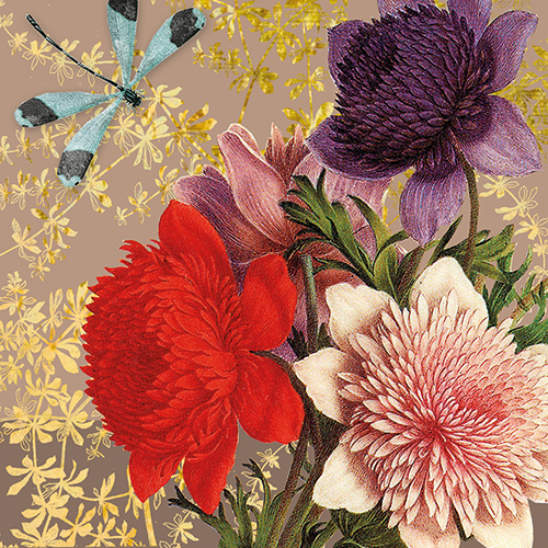  20 SERVIETTES 33 X 33 CM LIBELLULE BLEUE code EAN 3212999 