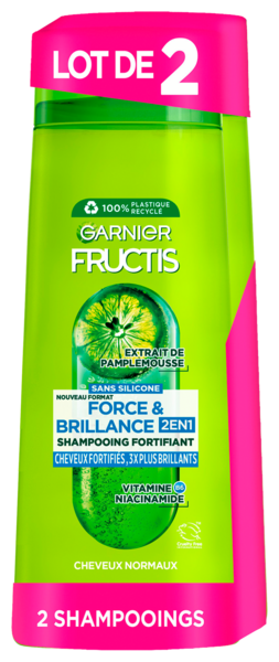 FRUCTIS SHAMPOOING FORCE ET BRILLANCE 2 EN 1
FRUCTIS code EAN 3215660161122 