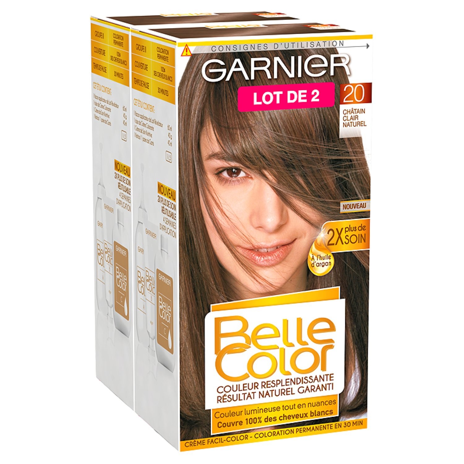 Coloration permanente 20 châtain clair GARNIER ...