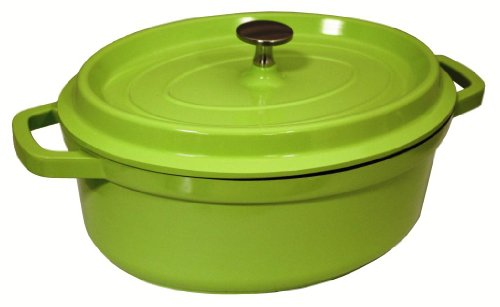 386150 cocotte ovale fonté d'aluminium vert 31 ...