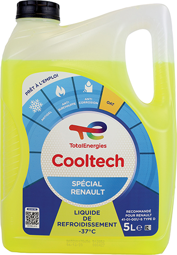 TOTAL ÉNERGIES COOLTECH LIQUIDE DE REFROIDISSEMENT -37°C SPÉCIAL RENAULT code EAN 3217770313972 