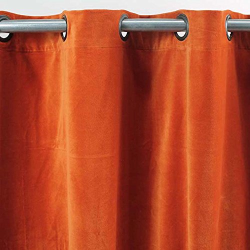 Rideau Arthur à Oeillets (150x260cm) Orange • V...
