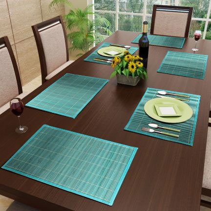 Set De Table Bali Bamboo (48x33cm) Turquoise - ...