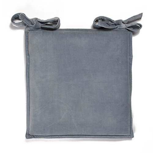 Galette Arthur (40x40x2cm) Bleu Gris • Velours ...