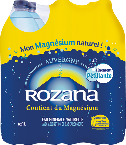 ROZANA EAU MINÉRALE NATURELLE AVEC ADJONCTION DE GAZ CARBONIQUE code EAN 3218149 