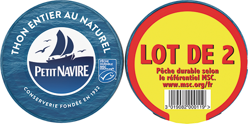 PETIT NAVIRE THON ENTIER AU NATUREL MSC code EAN 3218190 
