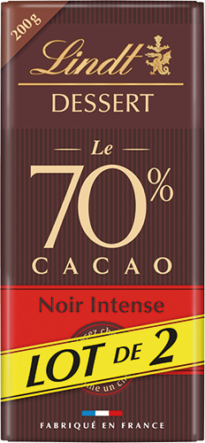 LINDT DESSERT TABLETTE DE CHOCOLAT NOIR INTENSE code EAN 3218228 