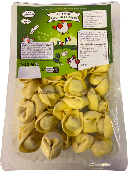 BONI TORTELLINI RICOTTA ÉPINARDS
 code EAN 3218260005308 