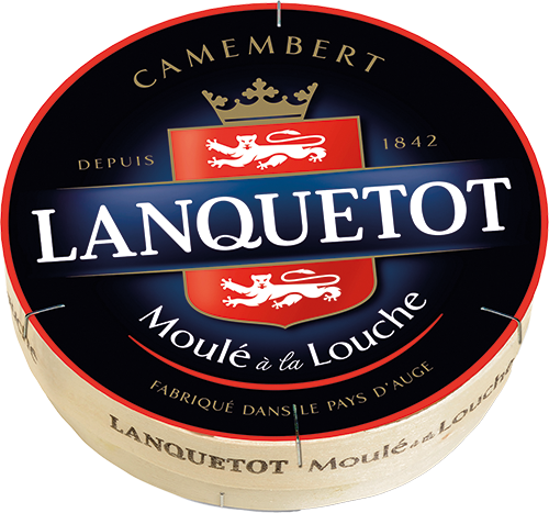 LANQUETOT CAMEMBERT MOULÉ À LA LOUCHE 22% MAT.GR. code EAN 3218381 