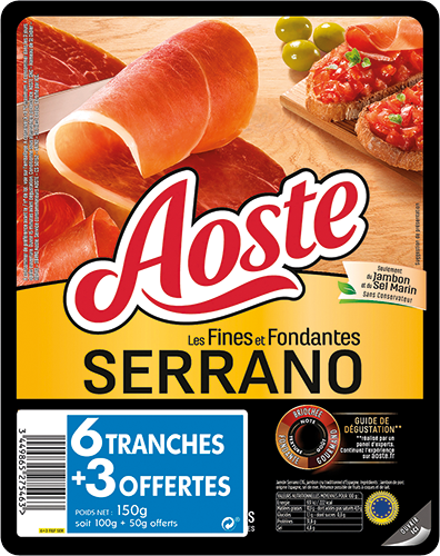 AOSTE LES FINES ET FONDANTES SERRANO STG code EAN 3218493 