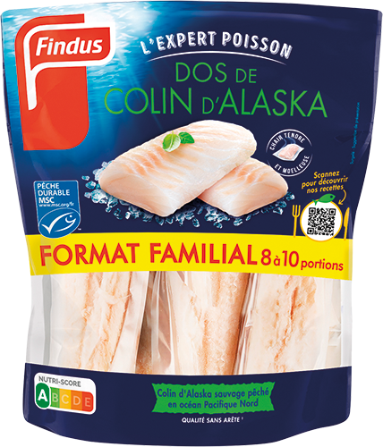 DOS DE COLIN D'ALASKA MSC SURGELÉS FORMAT FAMILIAL