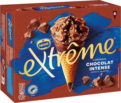 6 CÔNES GLACÉS CHOCOLAT INTENSE