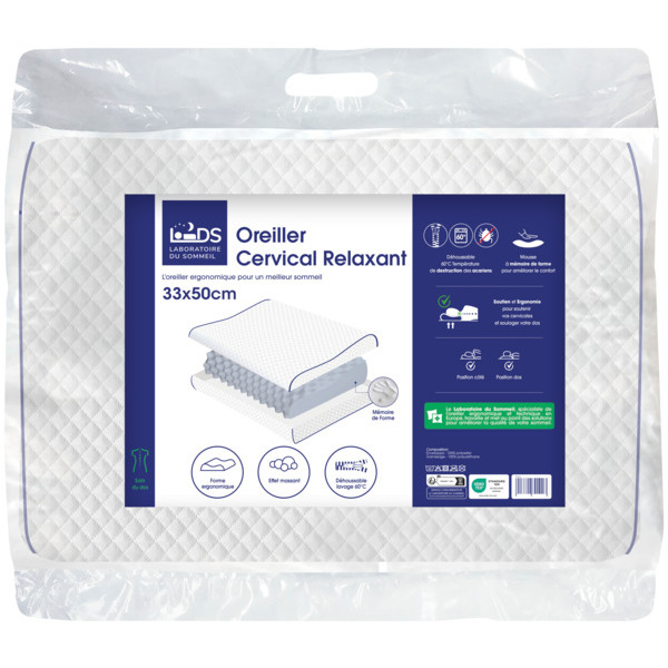  Oreiller Ergonomique Cervical Relaxant Laboratoire Du Sommeil code EAN 3219080113877 
