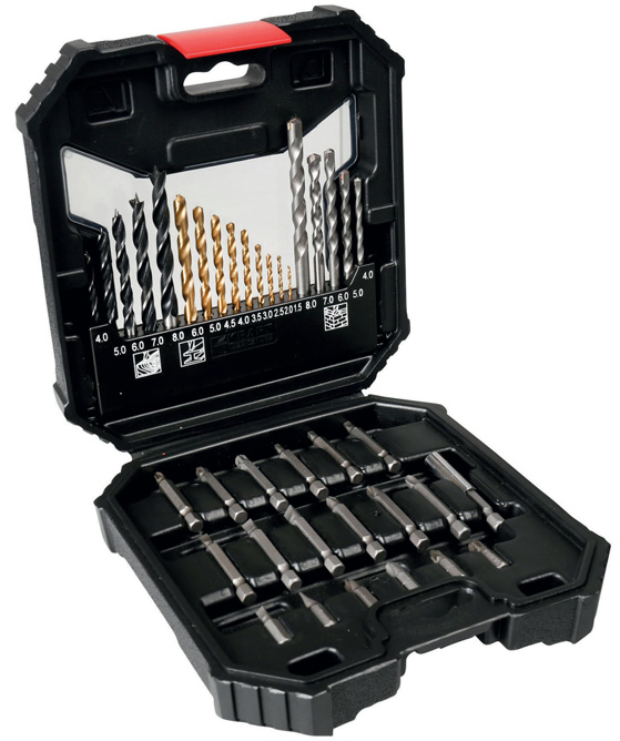  COFFRET DE PERÇAGE ET DE VISSAGE 38 PIÈCES code EAN 3219510244676 