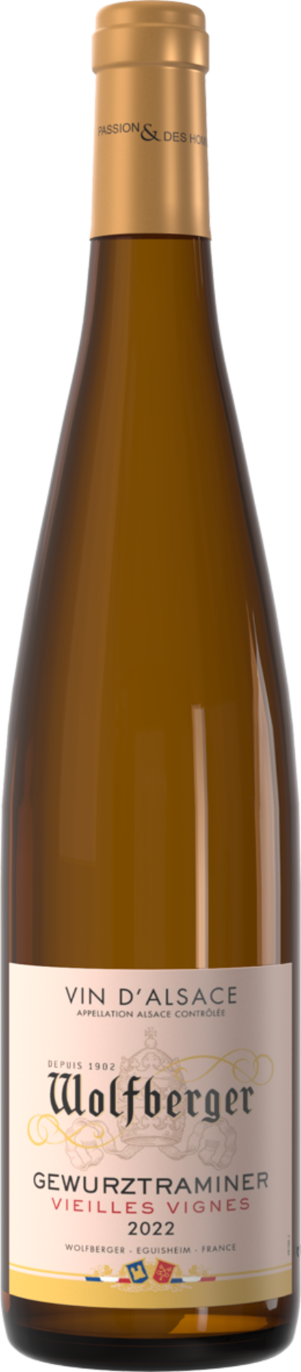 AOP ALSACE GEWURZTRAMINER
BLANC MOELLEUX 3221249650444 WOLFBERGER - VIEILLES VIGNES 2022