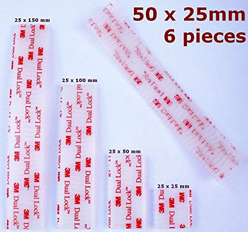 6 pièces x 3 m dual Lock Ruban adhésif transpar...