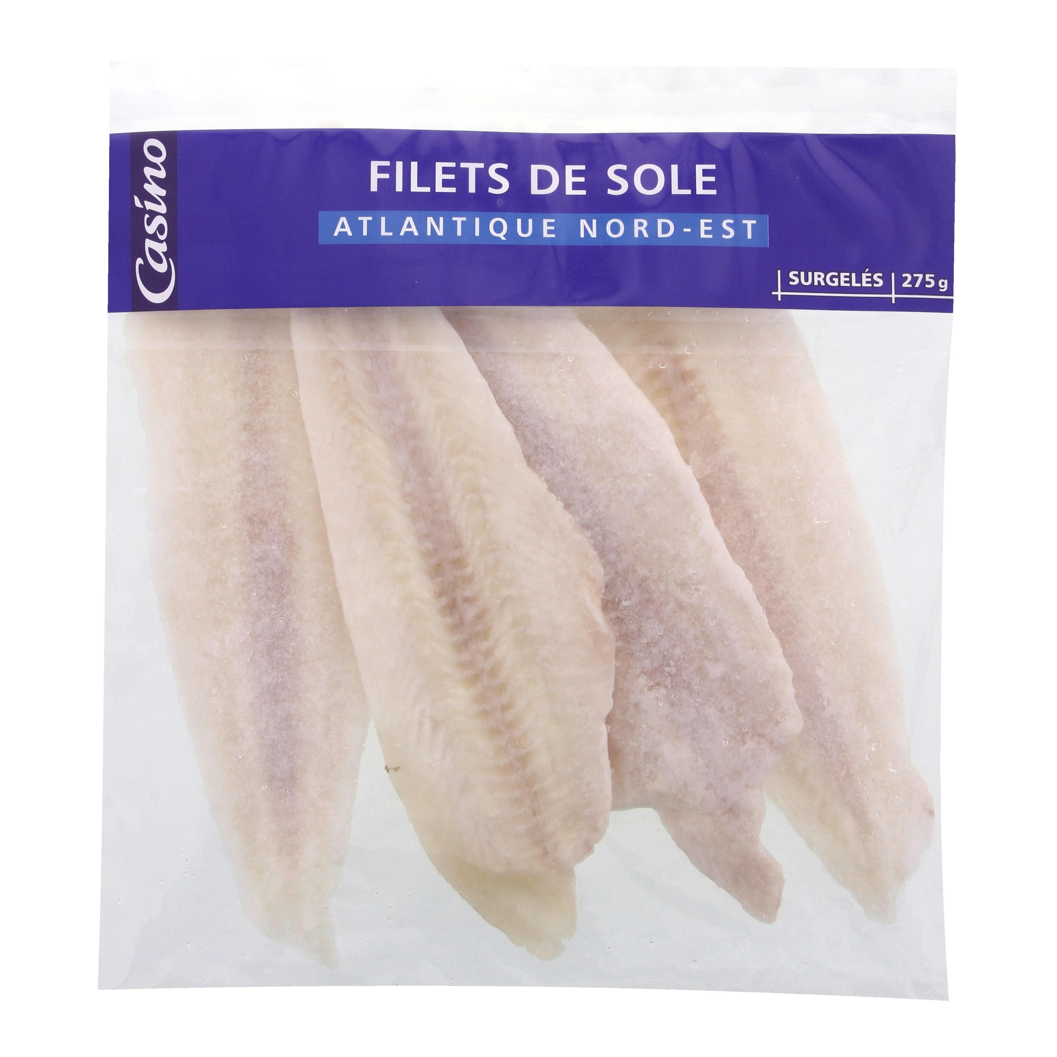 Filets de Sole Atlantique Nord-Est surgelées CASINO 3222475628405 (3222475628405)