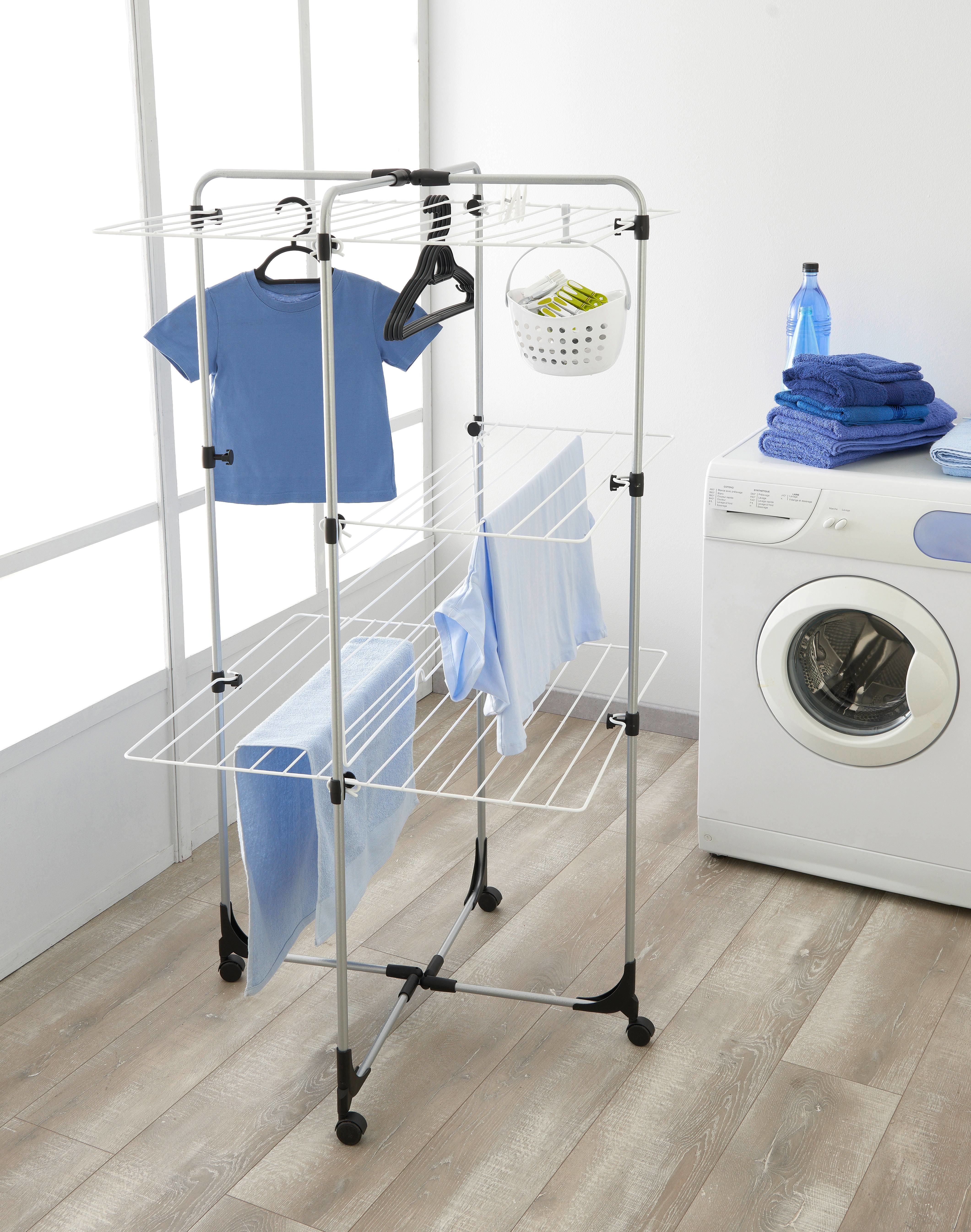 Séchoir tour 30 m à roulettes