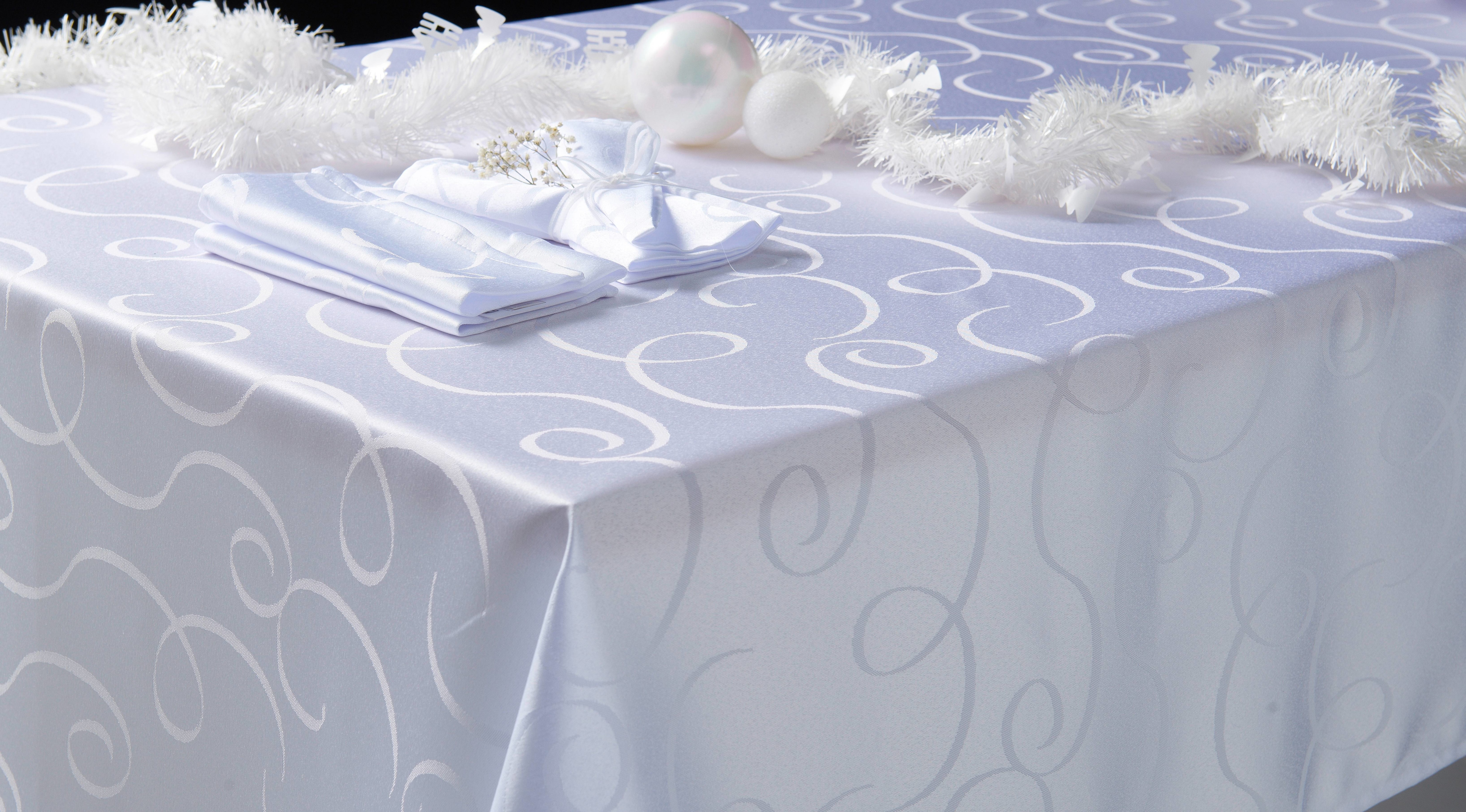 Nappe rectangulaire damassée 140 x 200 cm EDELYNE