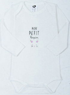 LOT DE 7 BODIES MANCHES LONGUES “MOTS D'ENFANTS”