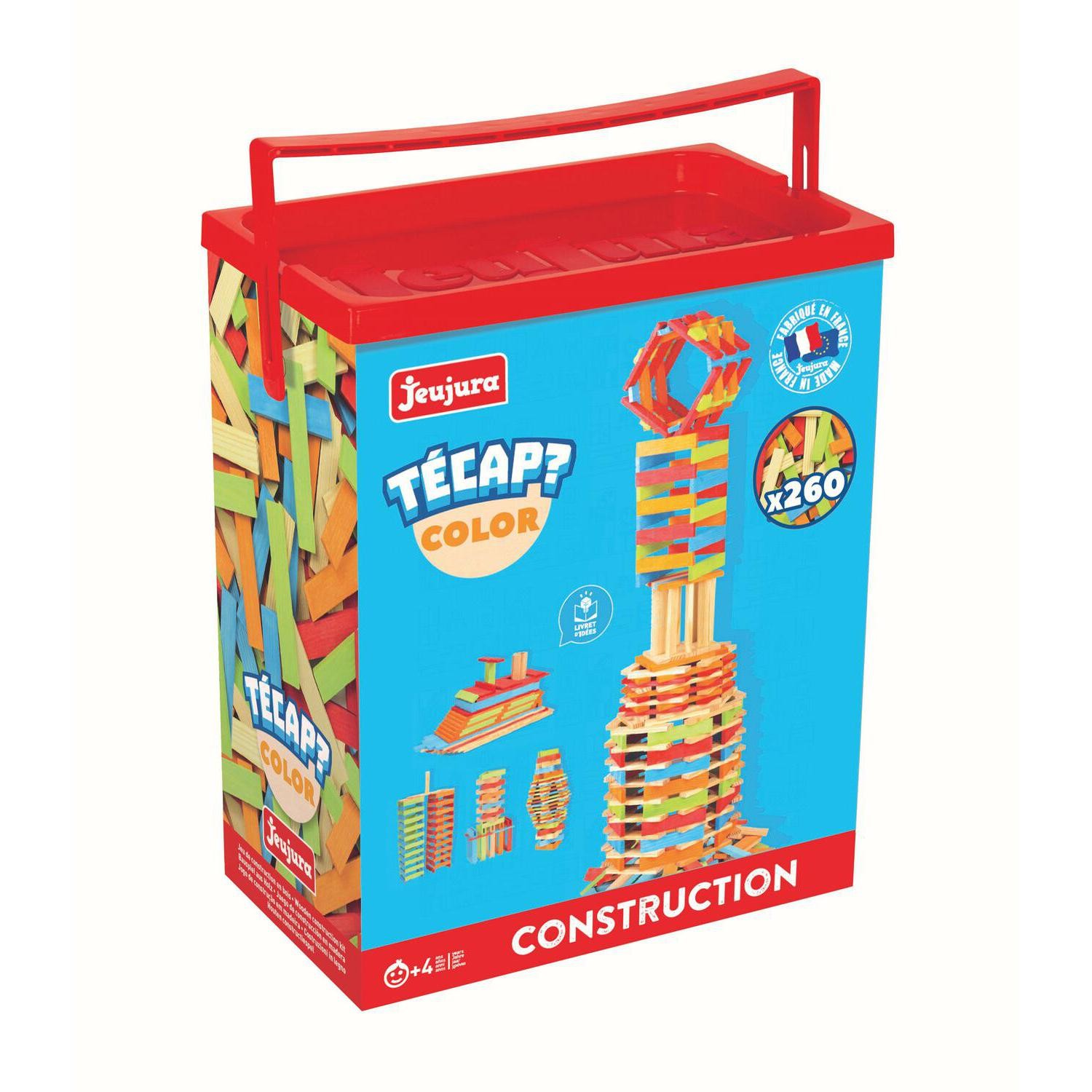 Jeu de Construction en bois TECAP COLOR - 260 P...