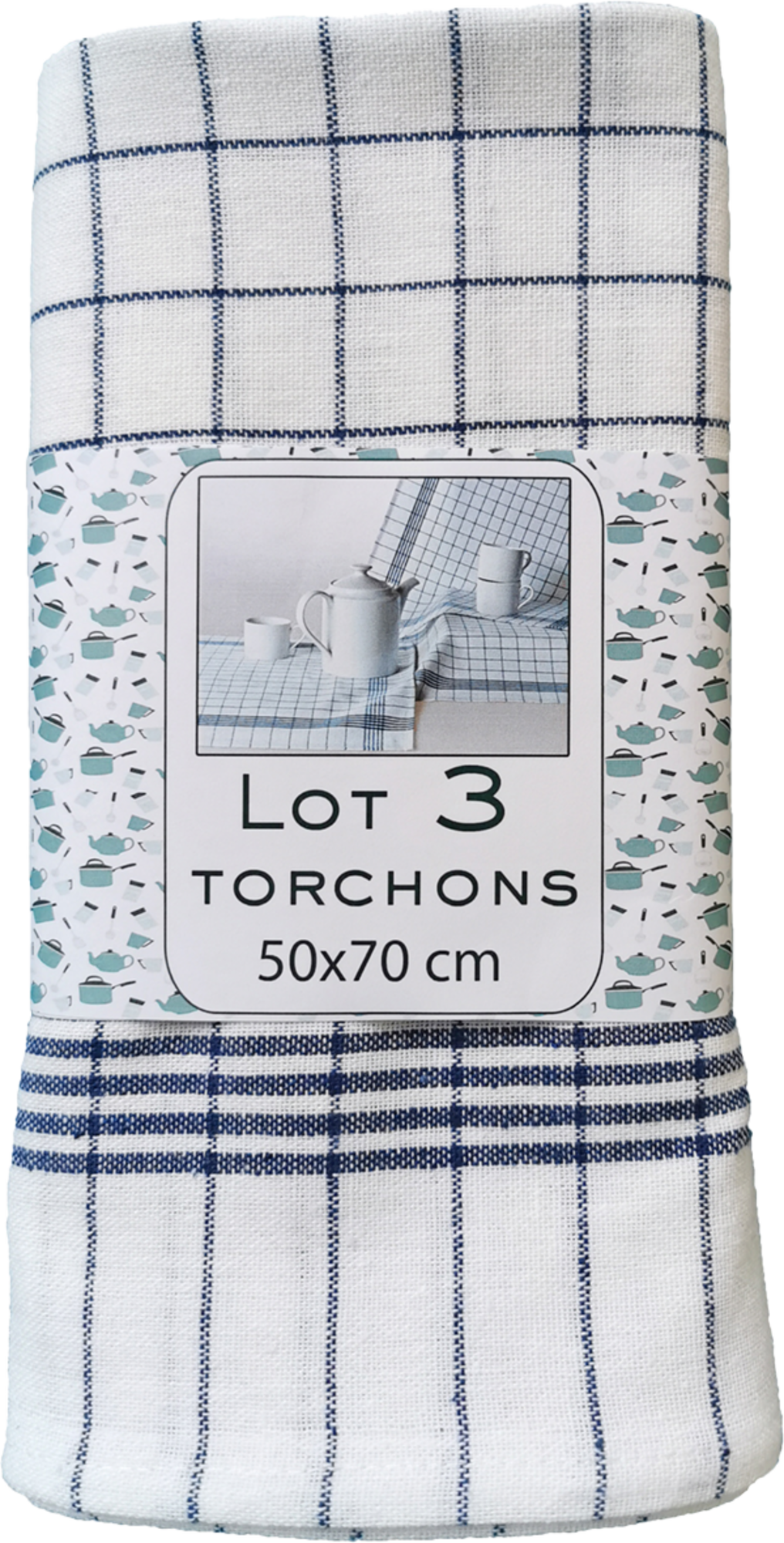  LOT DE 3 TORCHONS 50X70 CM code EAN 3226090179649 