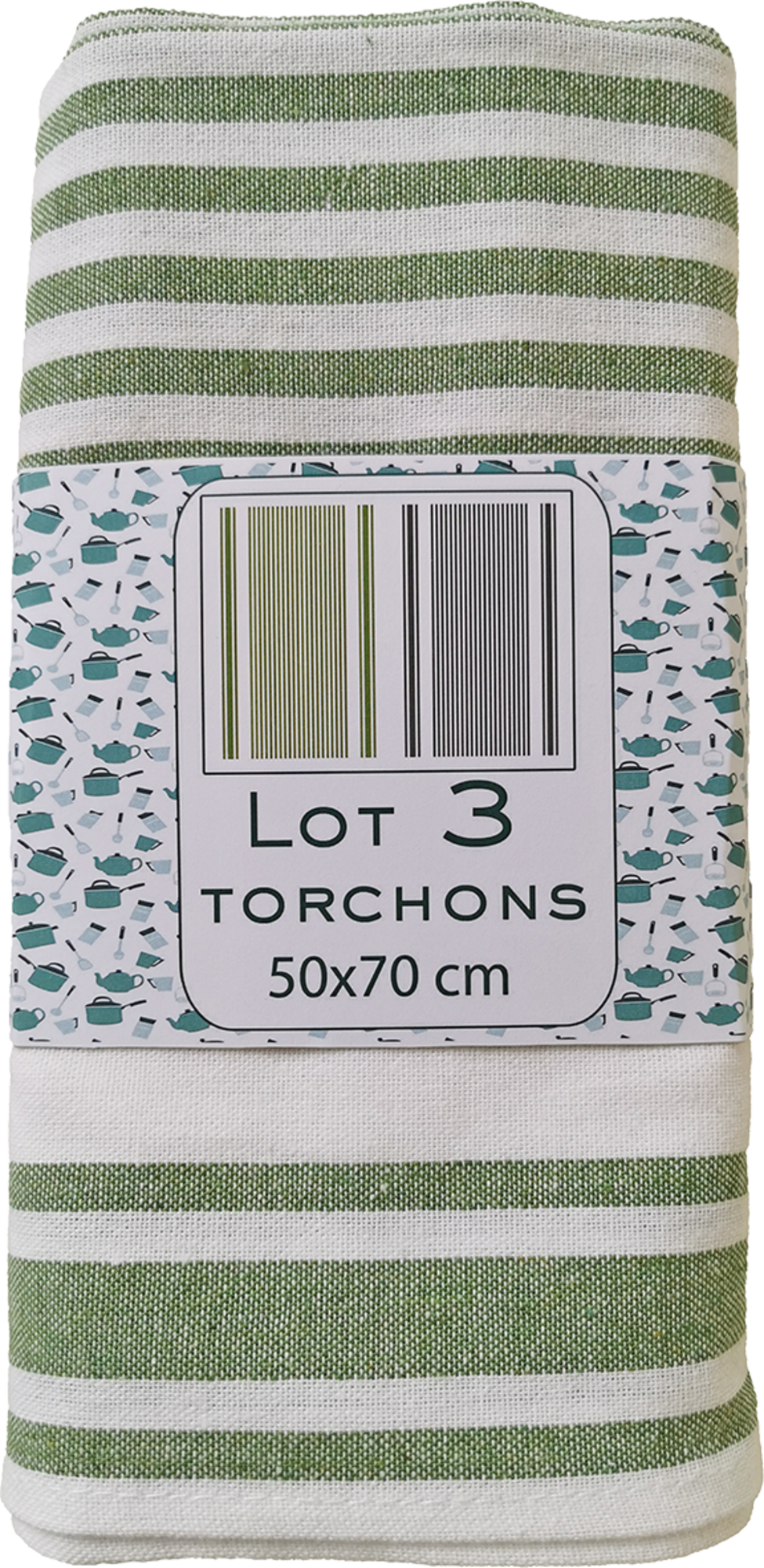  LOT DE 3 TORCHONS 50X70 CM code EAN 3226090180713 