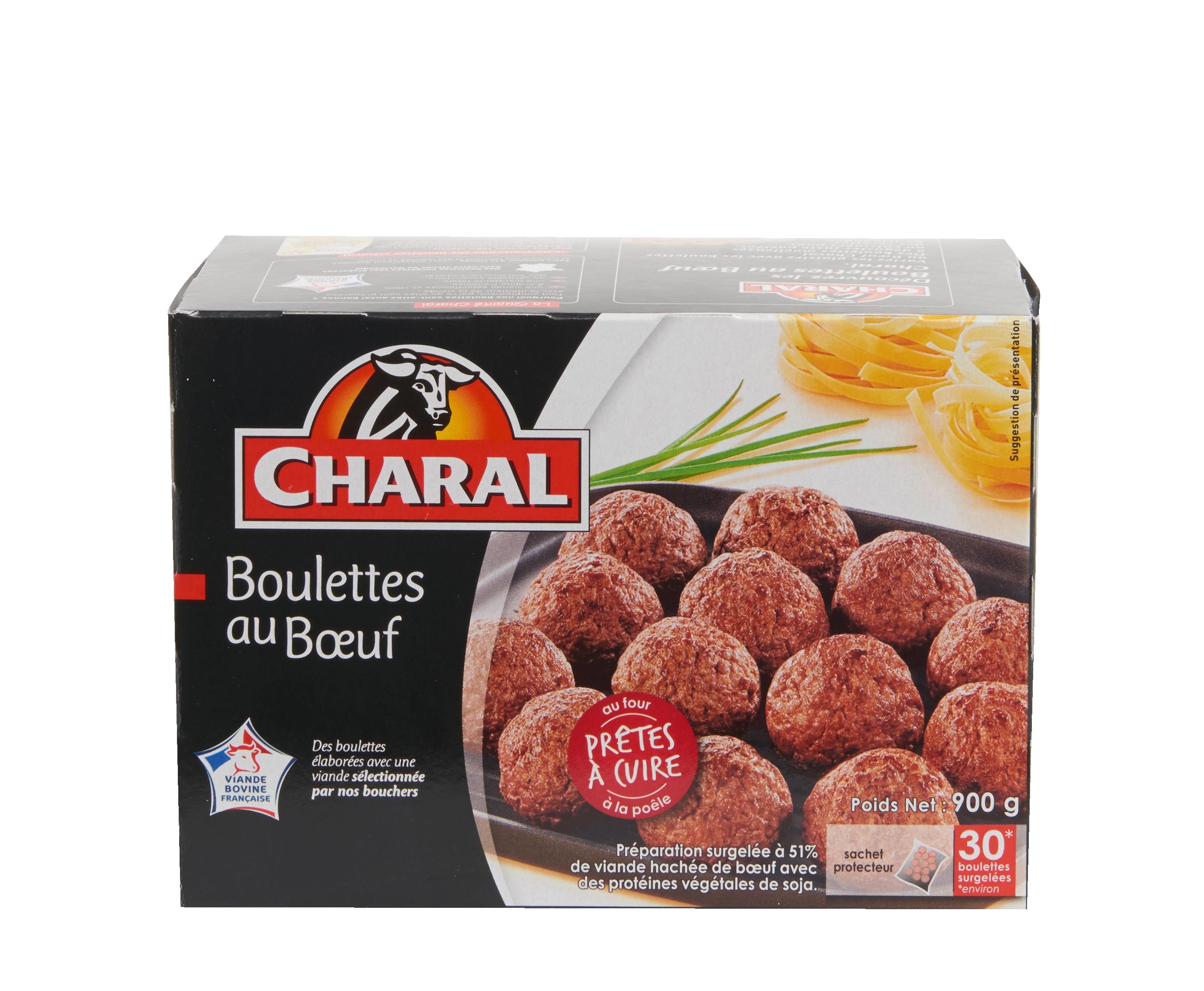  Les Maxi Boulettes au Boeuf surgelées CHARAL code EAN 3227061000313 
