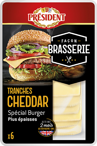 TRANCHES DE CHEDDAR SPÉCIAL BURGER FAÇON BRASSE...
