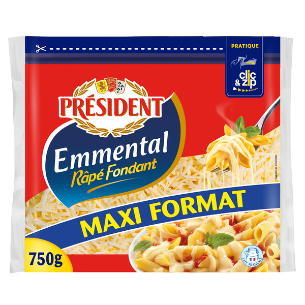 PRESIDENT Emmental Râpé Fondant "Maxi Format" code EAN 3228022210079 