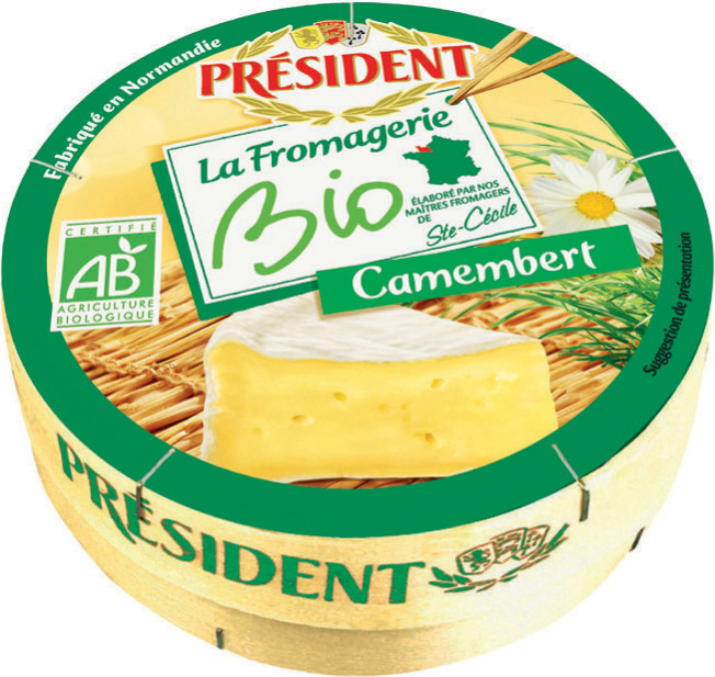 CAMEMBERT BIO 21% MAT. GR.(3) “PRÉSIDENT” 3228023090137 (3228023090137)