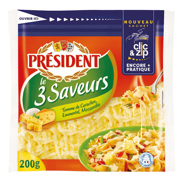 FROMAGE RÂPÉ LE 3 SAVEURS PRÉSIDENT