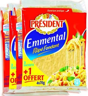EMMENTAL RÂPÉ FONDANT 28% MAT. GR.(1) “PRÉSIDENT” 3228024090082 (3228024090082)