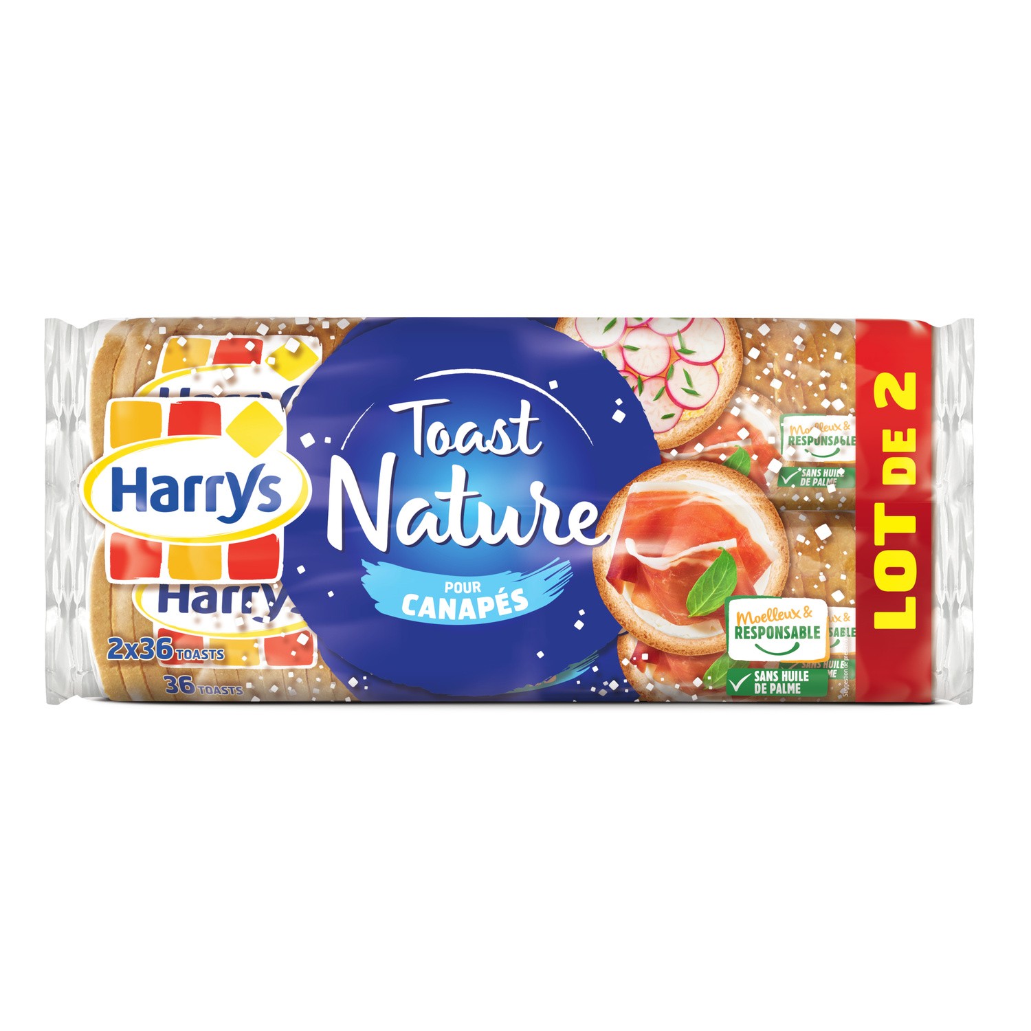 Pain de mie canapés nature rond HARRY'S