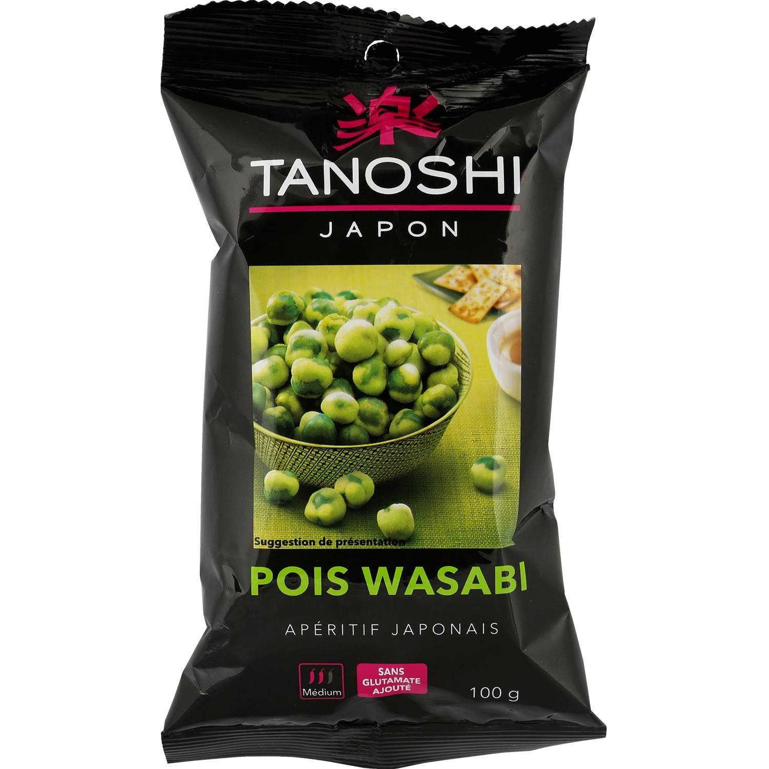 Biscuits apéritif Crackers pois wasabi TANOSHI