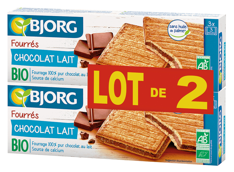 FOURRÉS BIO CHOCOLAT AU LAIT Bjorg