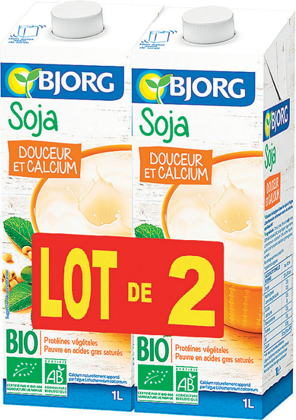 BOISSON VÉGÉTALE BIO AU SOJA “BJORG”