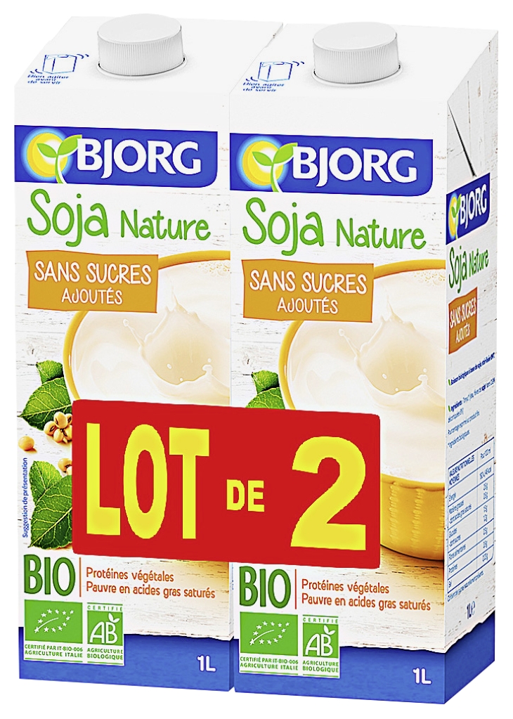 Boisson végétale soja nature sans sucres ajouté...