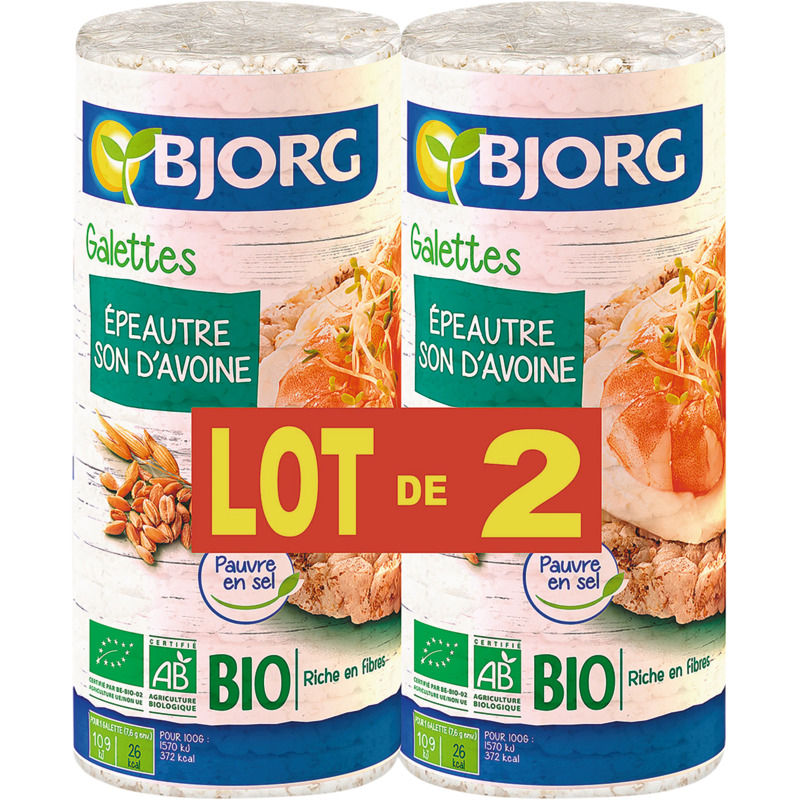 GALETTES BIO ÉPEAUTRE SON AVOINE bjorg