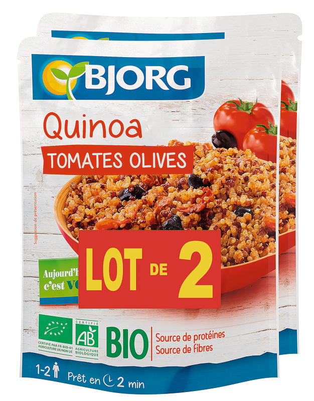 QUINOA TOMATES OLIVES Bjorg