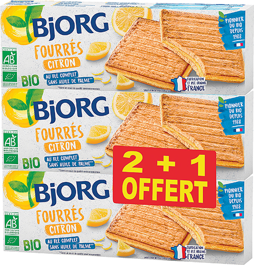 FOURRÉS CITRON OU VANILLE BIO