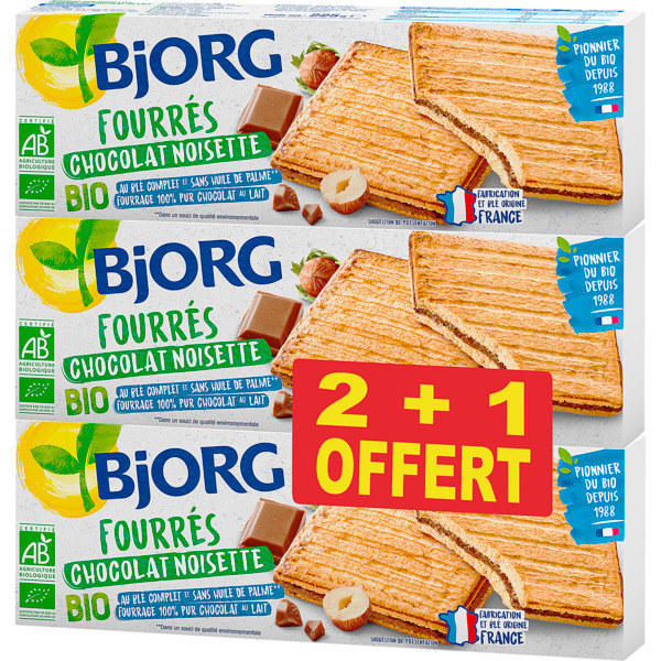 BJORG FOURRÉS BIO CHOCO NOISETTE
 code EAN 3229820790251 