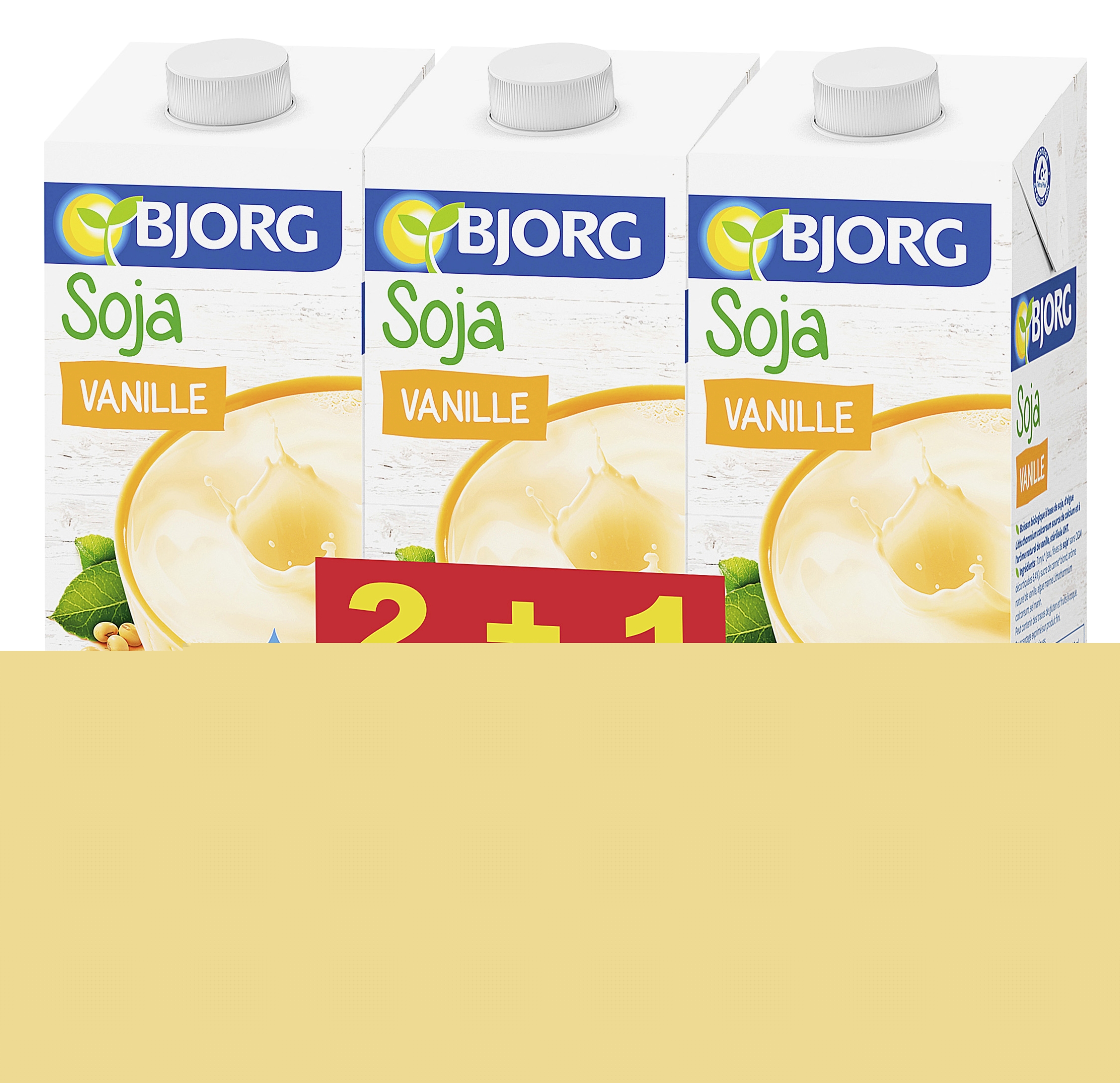 Boisson végétale soja vanille calcium Bjorg