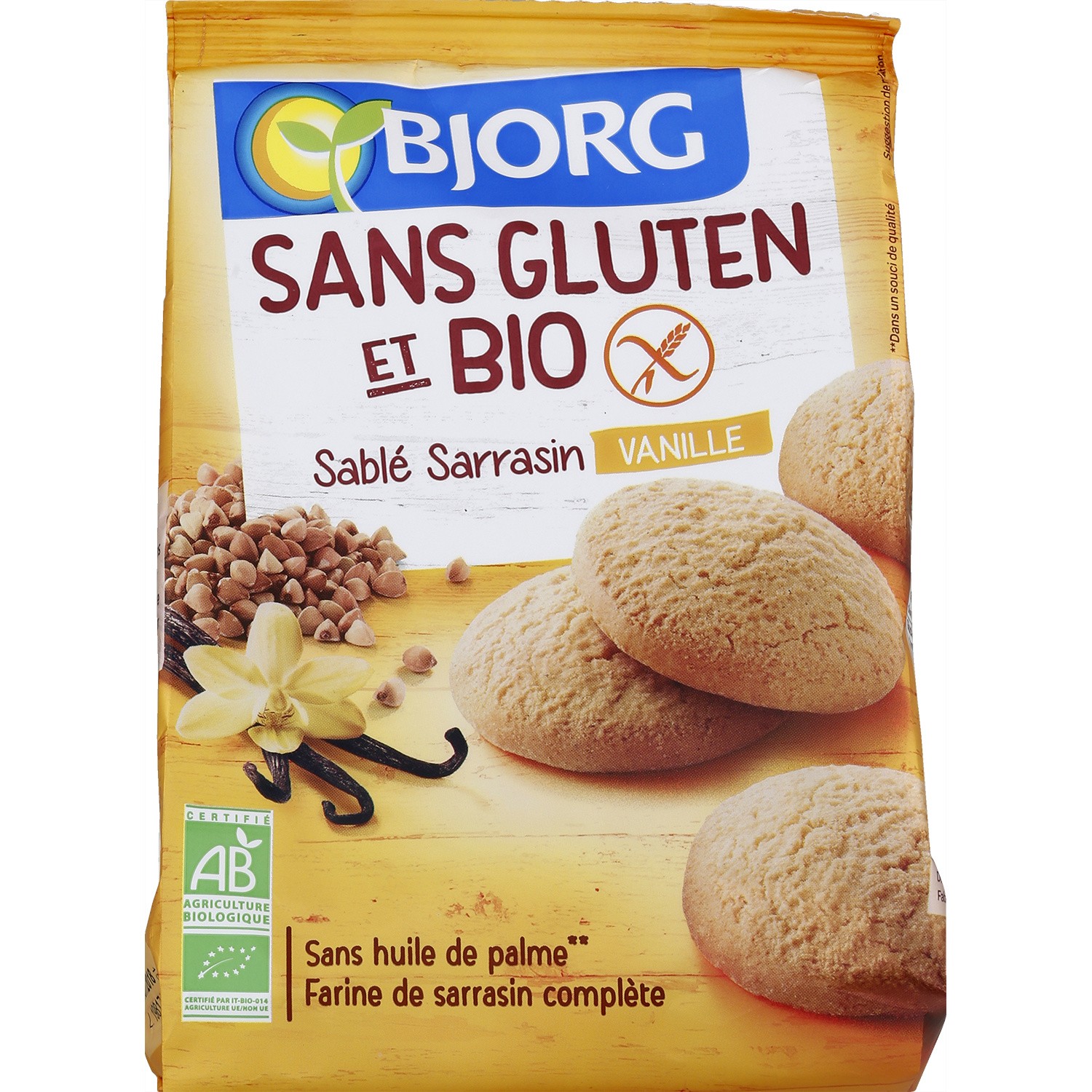 Sablé vanille sans gluten bio BJORG